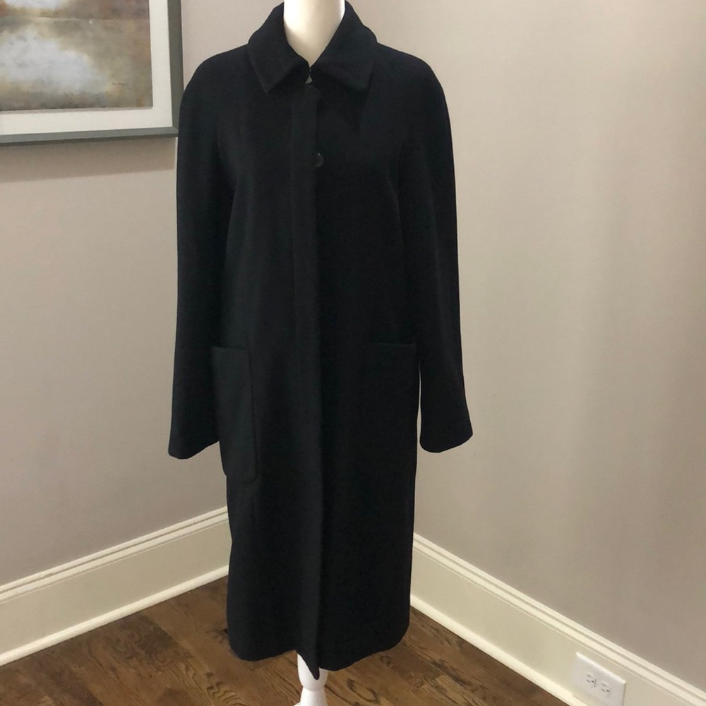 Black Wool 3 Quarter Length Jacket